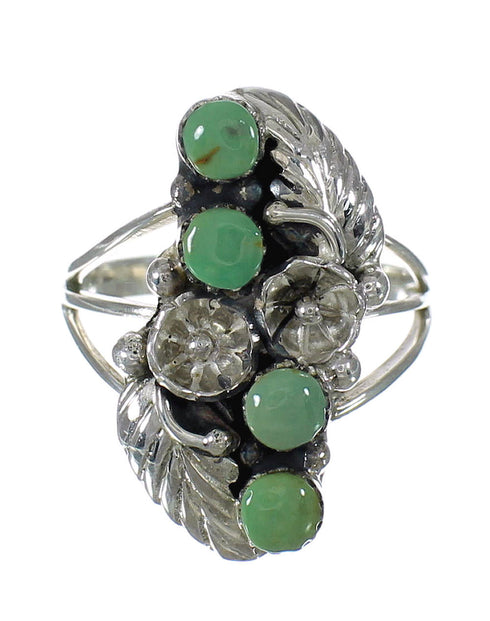 Authentic Sterling Silver Turquoise Ring Size 5-1/4 FX91856